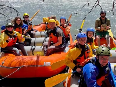 Outdoor Program with students on a rafting trip