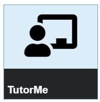 TutorMe Icon in TECHweb includes a figure near a square screen.