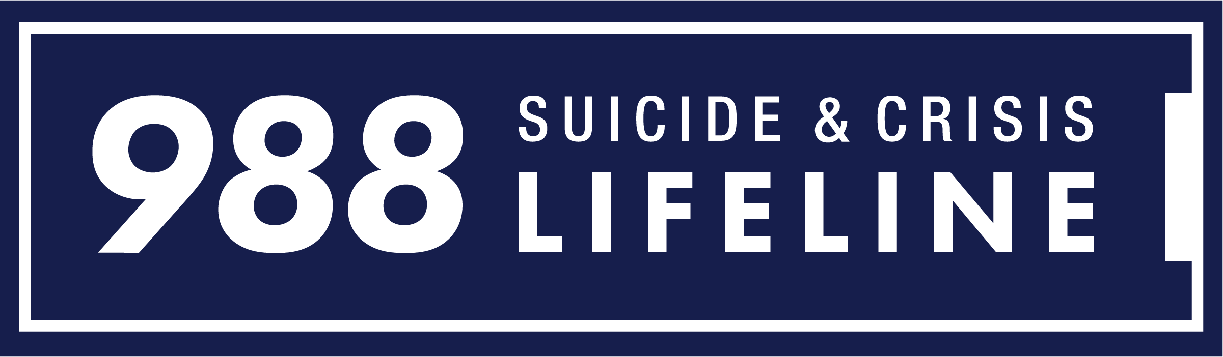 988 Suicide & Crisis Lifeline logo (navy horizontal)