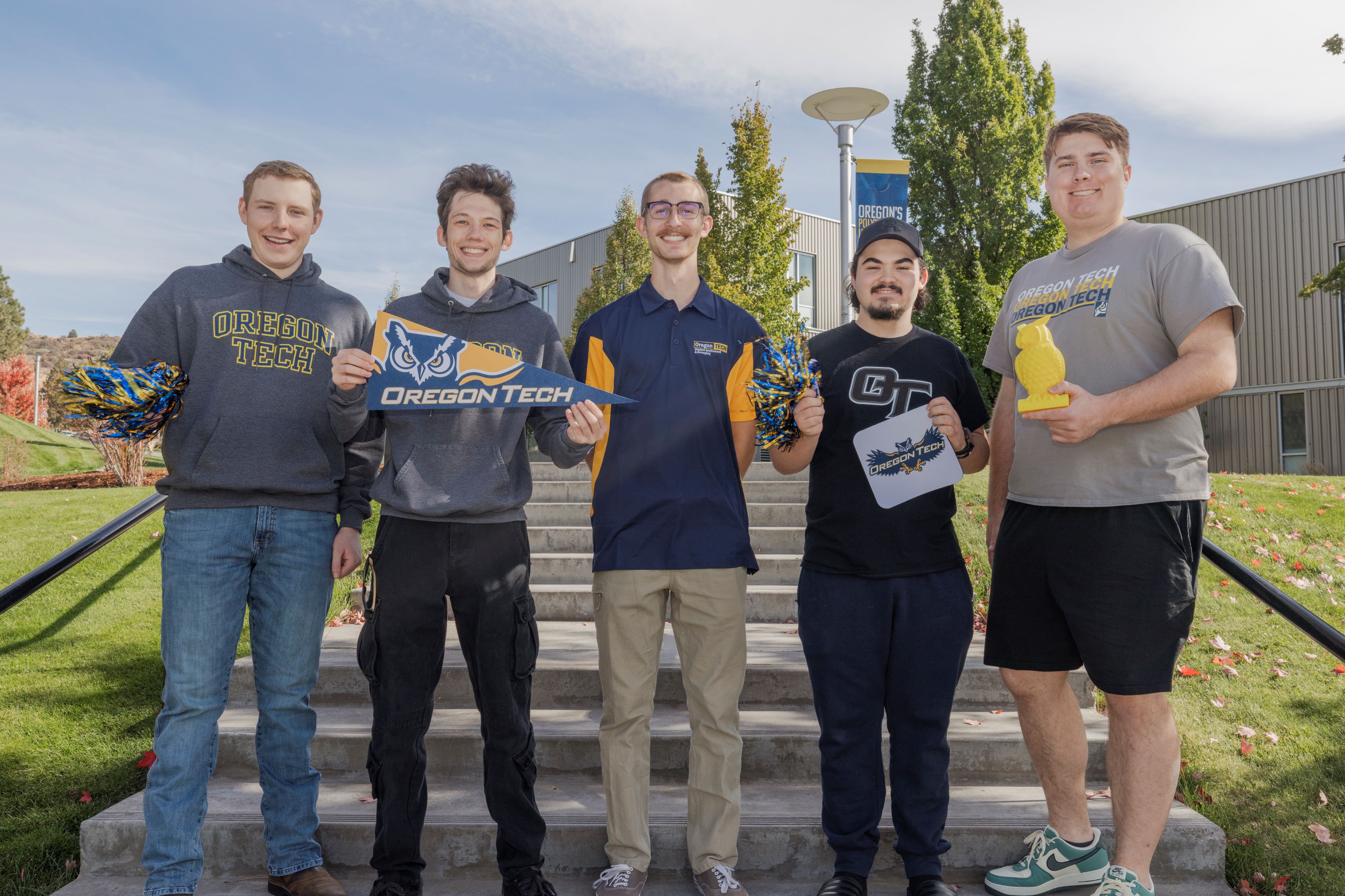 Students holding up a sign