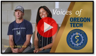 A YouTube thumbnail of a married couple sitting on stairs being interviewed.