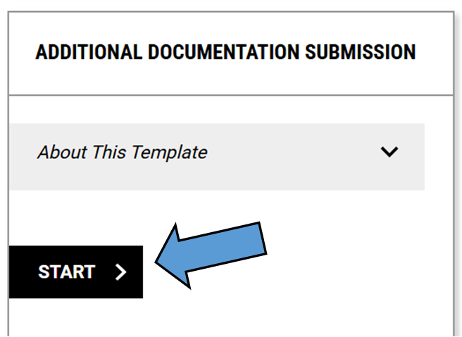 Screenshot of arrow pointing at "Start" button in submission section
