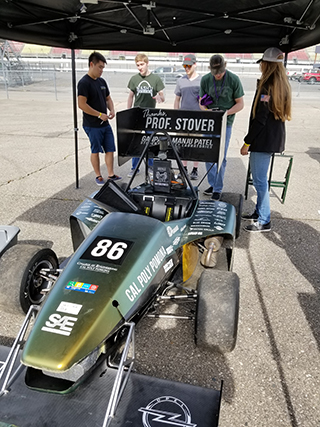 Cal Poly Pomona adds Professor Stover’s name to their car as