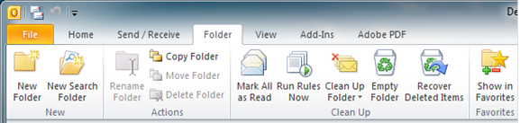 Outlook Folder Tab