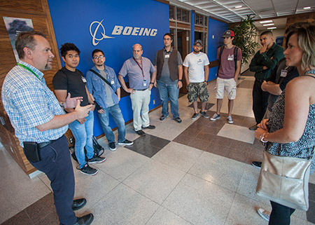 Students Touring Boeing