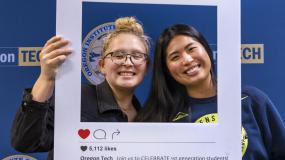 First-generation students celebrating on campus