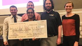 L-R Michael Hoie, Garrett Stephens, Natasha Karan, Tyler And