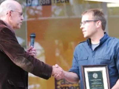 Student shaking hands