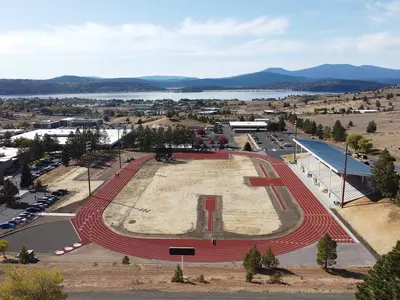 Completed Track Looking West
