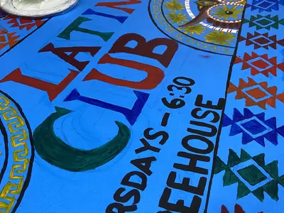 Latinx Club table banner