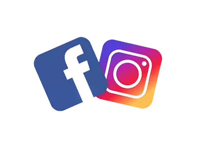 Facebook and Instagram  logos