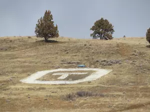 Picture of Klamath Falls campus "O" on the hillside
