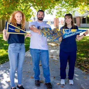 Students standing outside