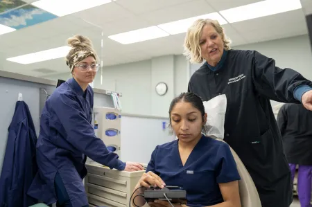 Darlene Swigart with Dental Hygiene students