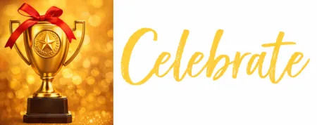Celebrate graphic for student awards