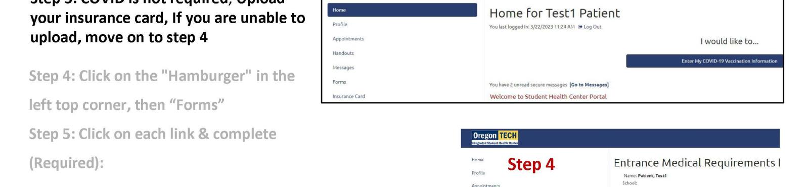 MyHealth Portal Instructions